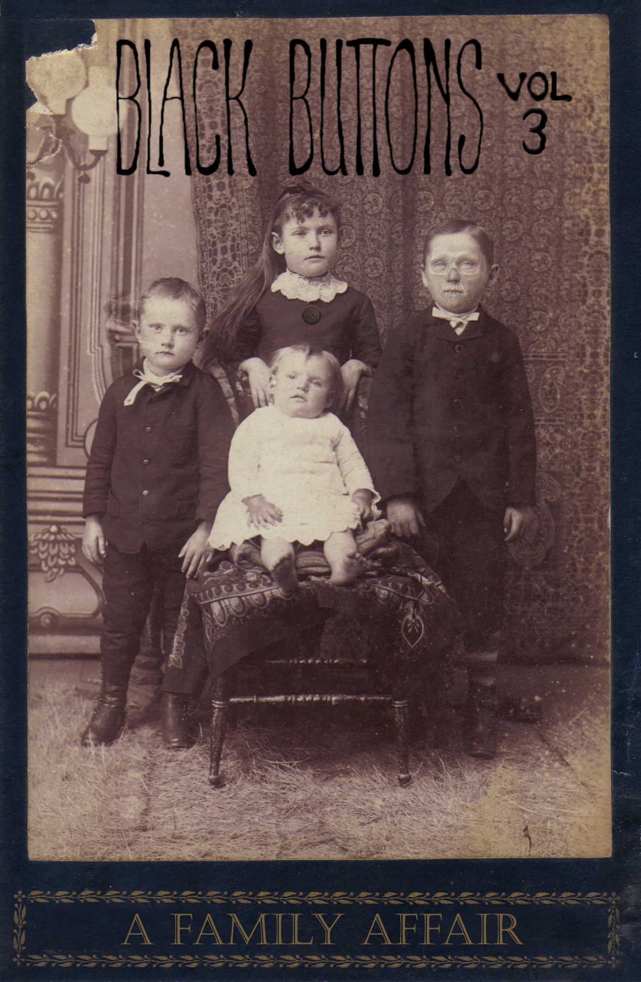 Black Buttons Vol. 3: A Family Affair - working title & mock cover